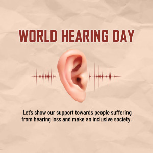 World Hearing Day Awareness Advertisement For X