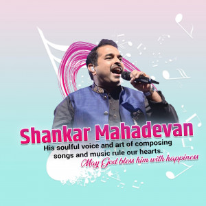 Shankar Mahadevan - Musical Artist Flyer For Telegram