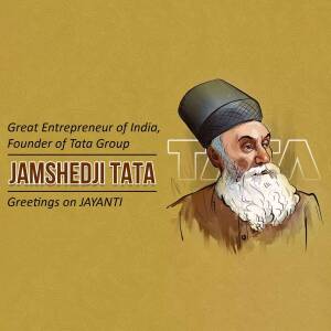 Jamshedji Tata Jayanti Greetings Creative Design For WhatsApp
