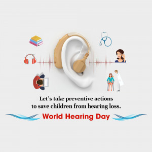 World Hearing Day Awareness Graphic For Twitter