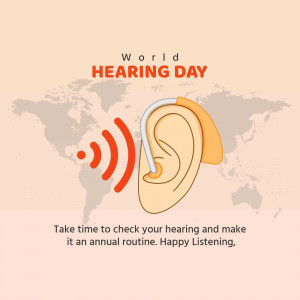World Hearing Day Illustration Flyer For Instagram