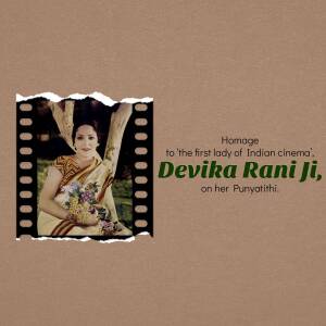 Homage To Devika Rani Business Poster For X
