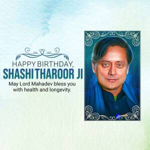 Shashi Tharoor Birthday Greeting Advertisement For LinkedIn