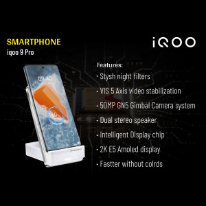 IQOO 9 Pro Smartphone - Features Highlight Branding Post For LinkedIn
