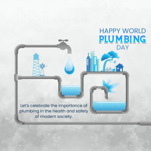 Happy World Plumbing Day Illustration Post For Pinterest