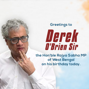 Birthday Greetings To Derek O'Brien Promotional Banner For X