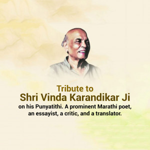 Tribute To Shri Vinda Karandikar Ji Flyer For Instagram