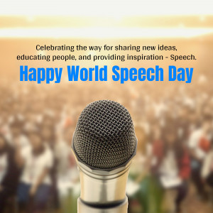 Happy World Speech Day Template For Facebook