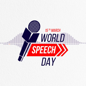 World Speech Day Celebration Promotional Banner For Twitter
