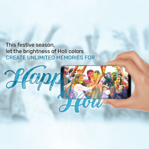 Happy Holi - Capture The Colors Template For LinkedIn