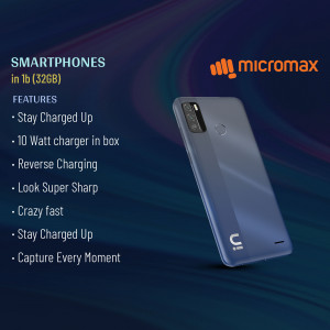 Micromax smartphone with features listed