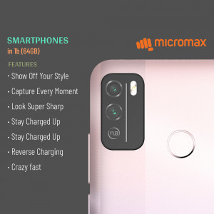 Micromax smartphone with 64GB storage and camera features