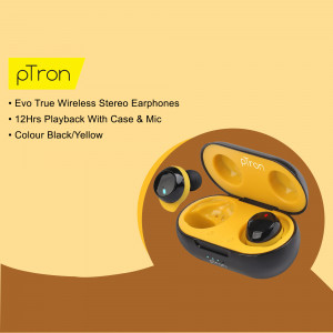 pTron Evo Wireless Earphones with Charging Case