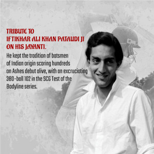 Tribute To Iftikhar Ali Khan Pataudi Ji Flyer For LinkedIn