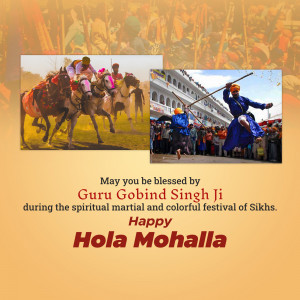 Happy Hola Mohalla - Guru Gobind Singh Ji Template For X