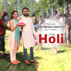 Holi Celebration With Couple Post For Telegram