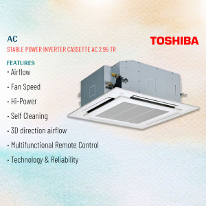 Toshiba Stable Power Inverter Cassette AC 2.95 TR with features listed