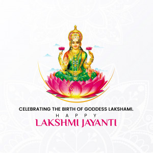 Lakshmi Jayanti Celebration Image For Instagram