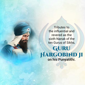 Guru Hargobind Ji Punyathithi Template For Pinterest