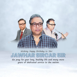 Happy Birthday Jawhar Sircar Social Media Post For X