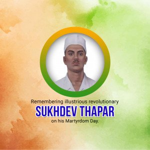 Sukhdev Thapar Martyrdom Day Advertisement For Telegram