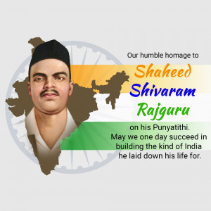 Shaheed Shivaram Rajguru Punyathithi Promotional Banner For Telegram