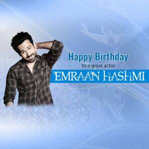 Emraan Hashmi Birthday Wish Creative Design For LinkedIn