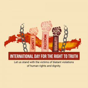 International Day For The Right To Truth Flyer For Telegram