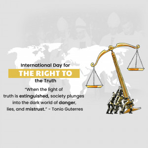 International Day For The Right To The Truth Social Media Post For Pinterest