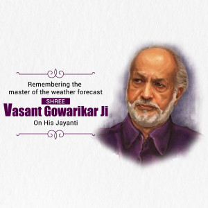 Vasant Gowariker Ji Jayanti Creative Design For Instagram
