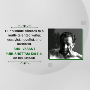 Shri Vasant Purushottam Kale Ji Jayanti Social Media Post For Instagram