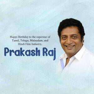 Prakash Raj Birthday Wish Advertisement For Facebook