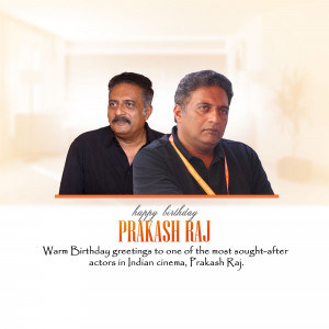 Prakash Raj Birthday Wish Image For LinkedIn