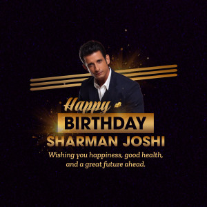 Sharman Joshi Birthday Wish Template For LinkedIn