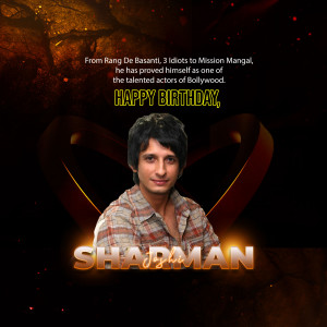 Sharman Joshi Birthday Wish Poster For Telegram