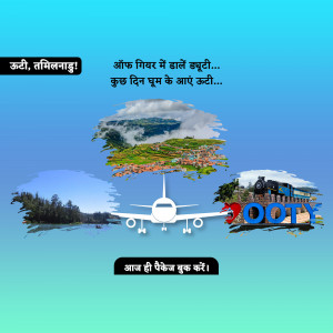 Ooty Tourism - Travel Package Marketing Image For Telegram