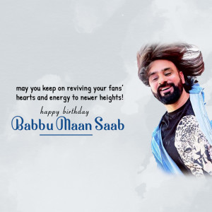 Babbu Maan Birthday Wish Creative Design For Twitter