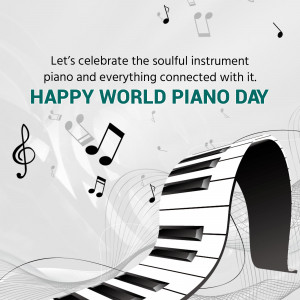 Happy World Piano Day Image For LinkedIn