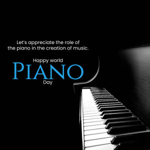Happy World Piano Day Branding Post For Telegram