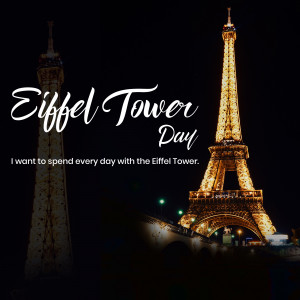 Eiffel Tower Day Poster For Pinterest