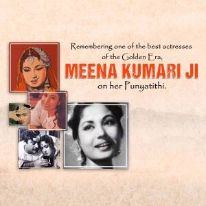 Remembering Meena Kumari Ji Branding Post For Twitter