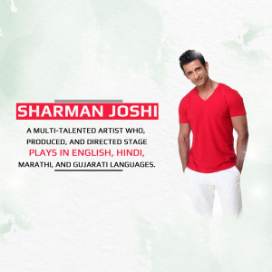 Sharman Joshi - Multi-Talented Artist Poster For Telegram