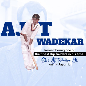 Ajit Wadekar - Remembering A Cricket Legend Advertisement For Threads