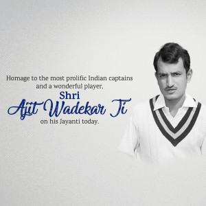 Ajit Wadekar Jayanti Image For X