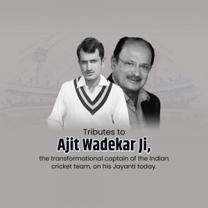 Tribute To Ajit Wadekar Ji Graphic For Instagram