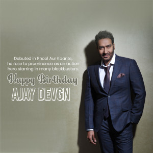 Ajay Devgn Birthday Wish Promotional Banner For Twitter
