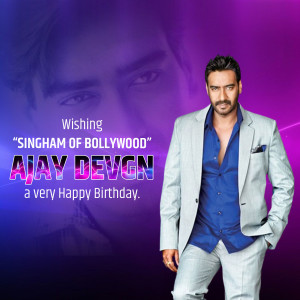 Ajay Devgn Birthday Wish Branding Post For LinkedIn