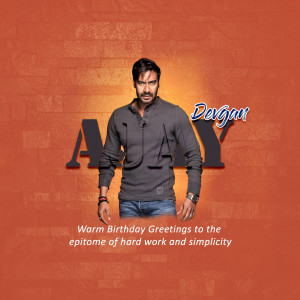 Ajay Devgn Birthday Wish Promotional Banner For Twitter