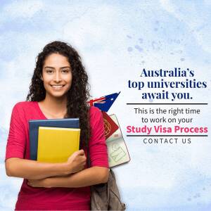 Study In Australia Promotional Banner For WhatsApp