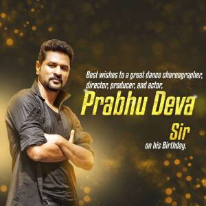 Prabhu Deva Birthday Wish Design For Pinterest